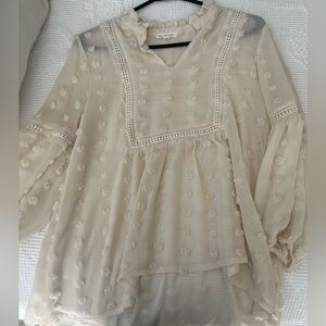 Vici sheer polka dot blouse